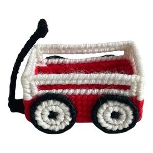 Vintage Handmade Crochet Truck Toy Vehicle Christmas Ornament VG
